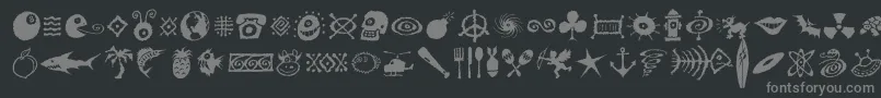 Dffreshsymbols Font – Gray Fonts on Black Background