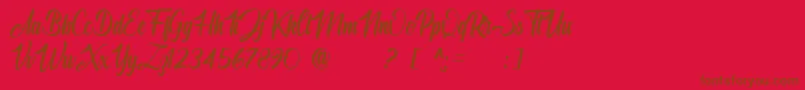 Angelinatta personal use only Font – Brown Fonts on Red Background