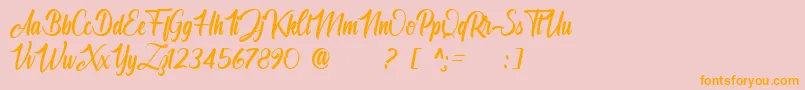 Więcej informacji o czcionce Angelinatta personal use only Czcionka Angelinatta personal use only – pomarańczowe czcionki na różowym tle