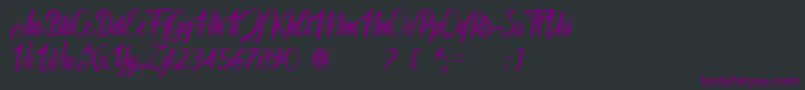 Angelinatta personal use only-Schriftart – Violette Schriften auf schwarzem Hintergrund