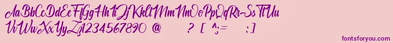Angelinatta personal use only Font – Purple Fonts on Pink Background