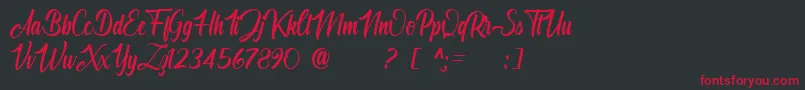 Angelinatta personal use only Font – Red Fonts on Black Background