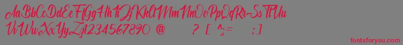 Angelinatta personal use only Font – Red Fonts on Gray Background