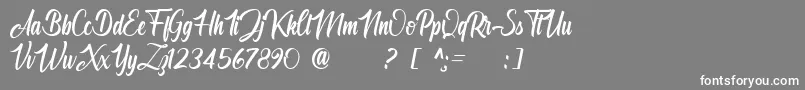 フォントAngelinatta personal use only – 灰色の背景に白い文字