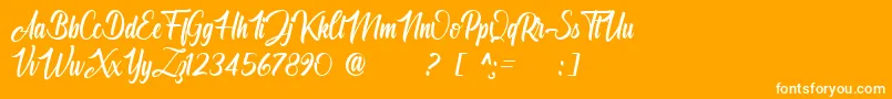 Angelinatta personal use only Font – White Fonts on Orange Background