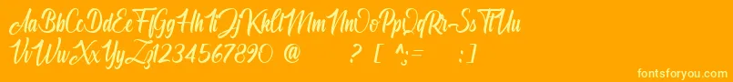Angelinatta personal use only Font – Yellow Fonts on Orange Background