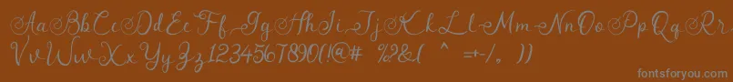 Шрифт angeline – серые шрифты на коричневом фоне