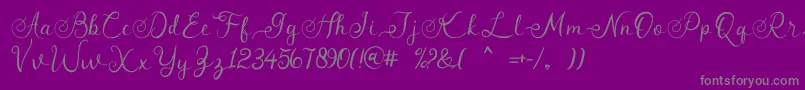 angeline Font – Gray Fonts on Purple Background