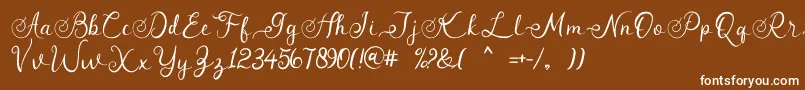 Шрифт angeline – белые шрифты на коричневом фоне