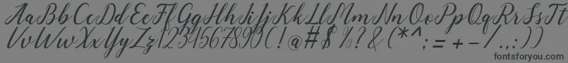 angeline Font – Black Fonts on Gray Background