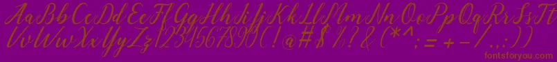 Шрифт angeline – коричневые шрифты на фиолетовом фоне