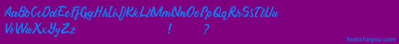 Angelive Font – Blue Fonts on Purple Background