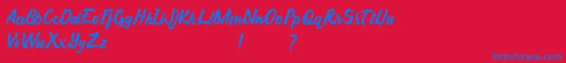 Angelive Font – Blue Fonts on Red Background