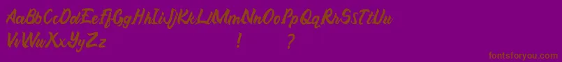 Angelive Font – Brown Fonts on Purple Background