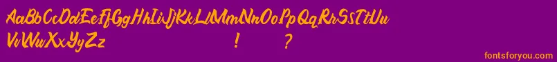 Angelive Font – Orange Fonts on Purple Background