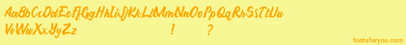 Angelive Font – Orange Fonts on Yellow Background