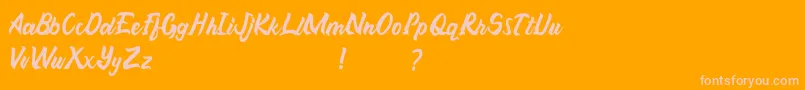 Angelive Font – Pink Fonts on Orange Background