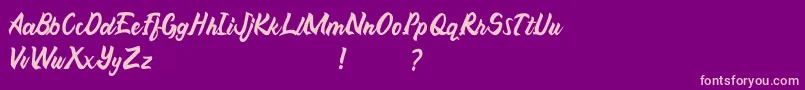 Angelive Font – Pink Fonts on Purple Background