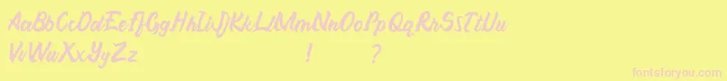 Angelive Font – Pink Fonts on Yellow Background