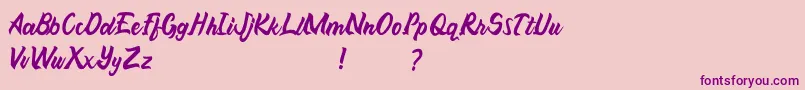 Angelive Font – Purple Fonts on Pink Background