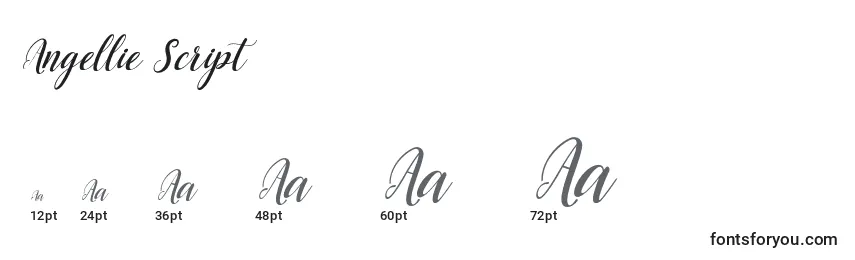 Angellie Script Font Sizes