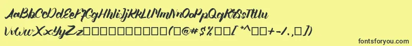 Шрифт Angellife – чёрные шрифты на жёлтом фоне