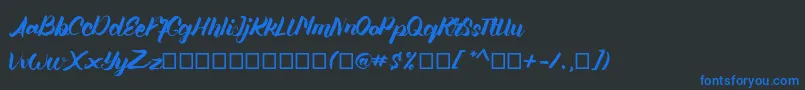 Angellife Font – Blue Fonts on Black Background