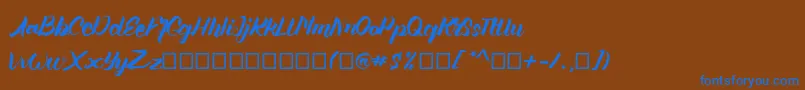 Шрифт Angellife – синие шрифты на коричневом фоне