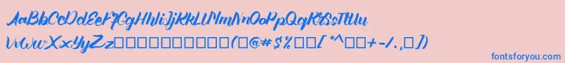 Angellife Font – Blue Fonts on Pink Background