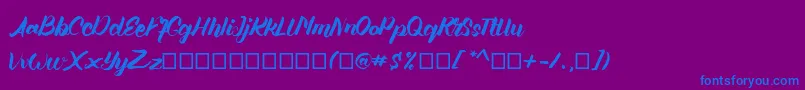 Angellife Font – Blue Fonts on Purple Background