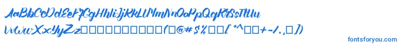Шрифт Angellife – синие шрифты на белом фоне