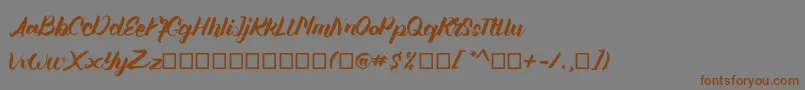 Шрифт Angellife – коричневые шрифты на сером фоне