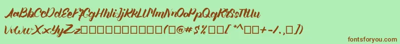 Шрифт Angellife – коричневые шрифты на зелёном фоне