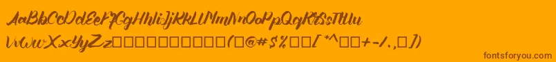 Angellife Font – Brown Fonts on Orange Background