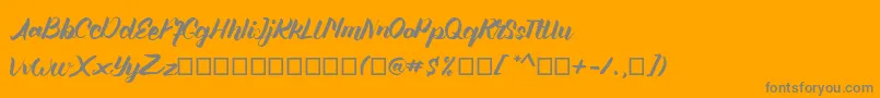 Angellife Font – Gray Fonts on Orange Background