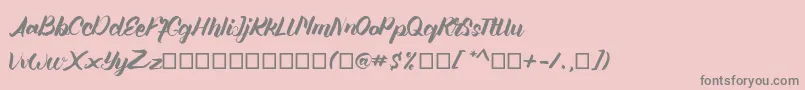 Angellife Font – Gray Fonts on Pink Background