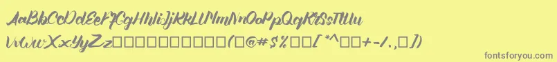 Шрифт Angellife – серые шрифты на жёлтом фоне
