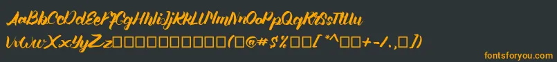 Шрифт Angellife – оранжевые шрифты на чёрном фоне
