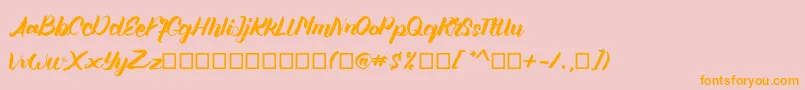 Angellife Font – Orange Fonts on Pink Background