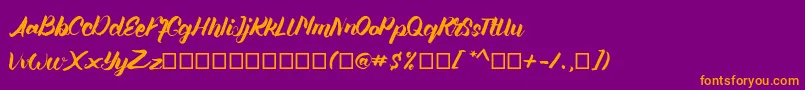 Angellife Font – Orange Fonts on Purple Background
