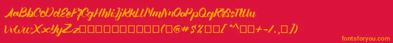 Angellife Font – Orange Fonts on Red Background