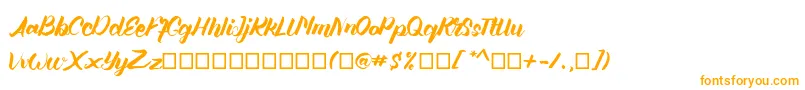 Angellife Font – Orange Fonts on White Background