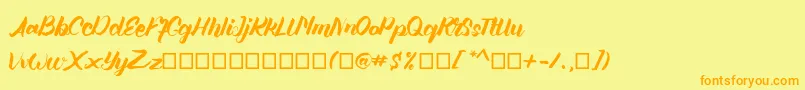 Angellife Font – Orange Fonts on Yellow Background