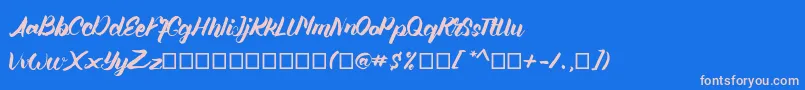 Angellife Font – Pink Fonts on Blue Background