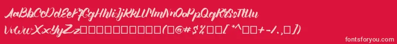 Angellife Font – Pink Fonts on Red Background