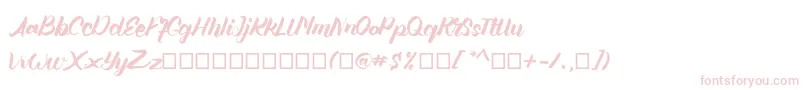 Angellife-fontti – vaaleanpunaiset fontit valkoisella taustalla
