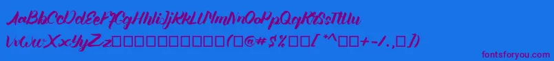 Шрифт Angellife – фиолетовые шрифты на синем фоне