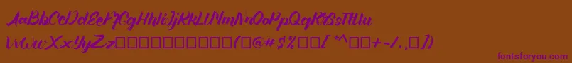 Шрифт Angellife – фиолетовые шрифты на коричневом фоне