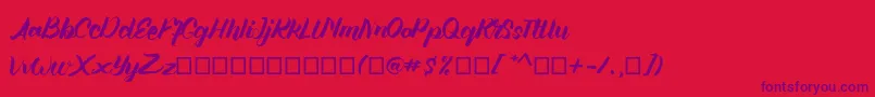 Angellife Font – Purple Fonts on Red Background