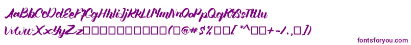 Angellife-fontti – violetit fontit valkoisella taustalla